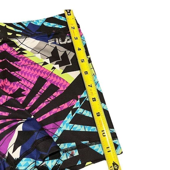 Fila Funky Geometric Patterned Spandex Shorts Kid’s XL - Picture 5 of 7